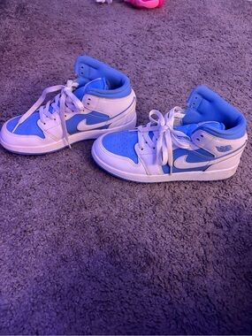Nike jordan 1 kids' High-Top Sneakers - White & Light Blue